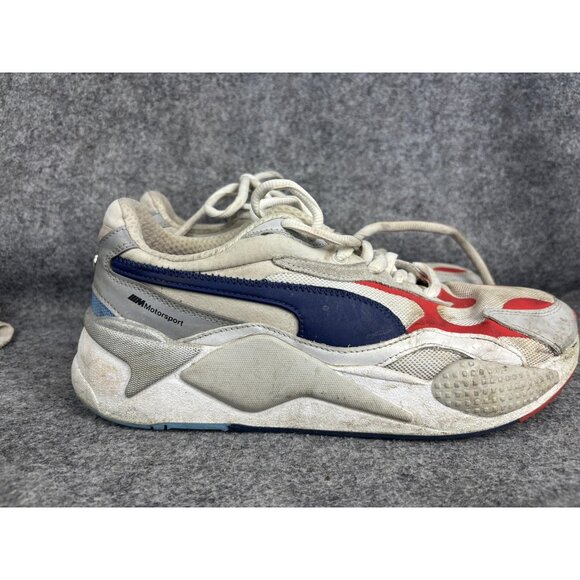 Puma‎ RS-X BMW Motorsport Shoes Mens Size 10 White Red Blue Running Sneakers